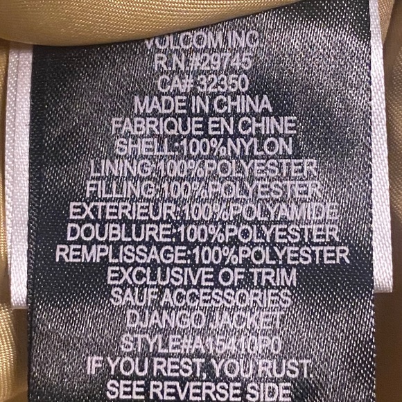 Volcom mens puffer jacket black medium - Picture 8 of 11